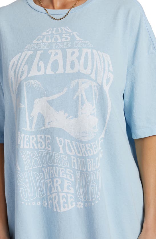 Shop Billabong Sun Coast Cotton Graphic T-shirt In Bliss Blue