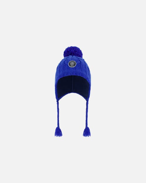 DEUX PAR DEUX DEUX PAR DEUX BOY'S PERUVIAN KNIT HAT ROYAL BLUE 