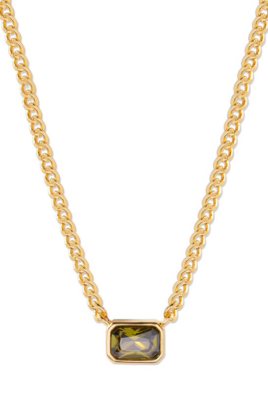 Shop Brook & York Jane Birthstone Pendant Necklace In Gold - August