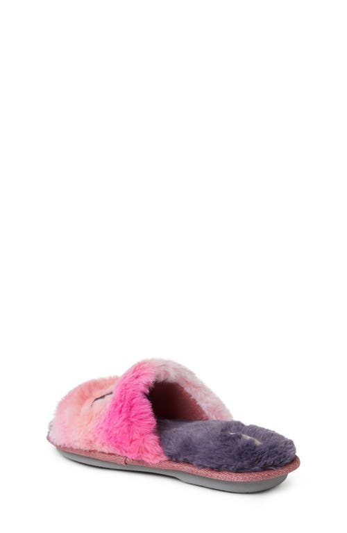 Dearfoams Kids' Faux Fur Slide Slipper In Babe Squad