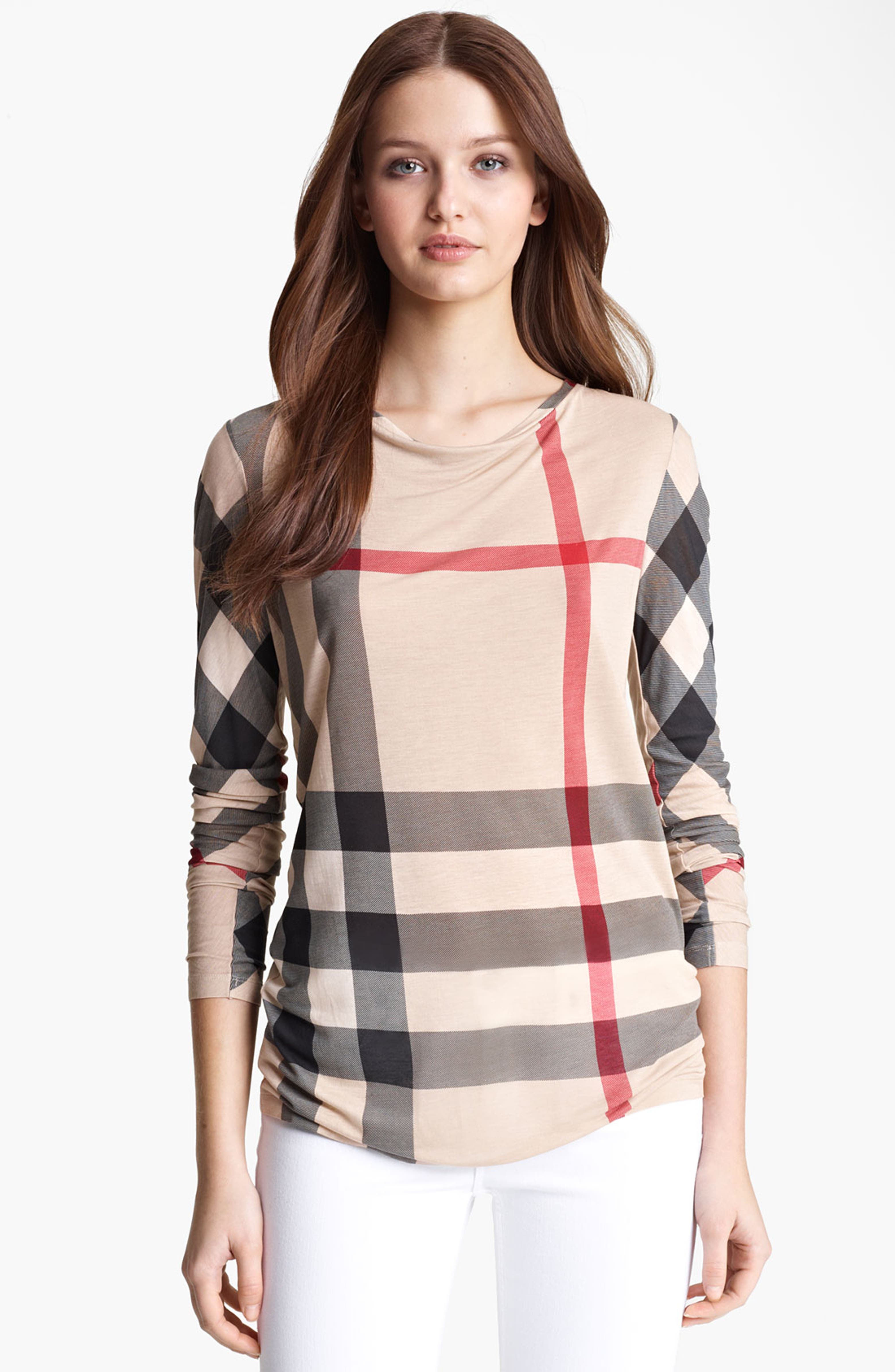 Burberry Brit Check Print Tee | Nordstrom
