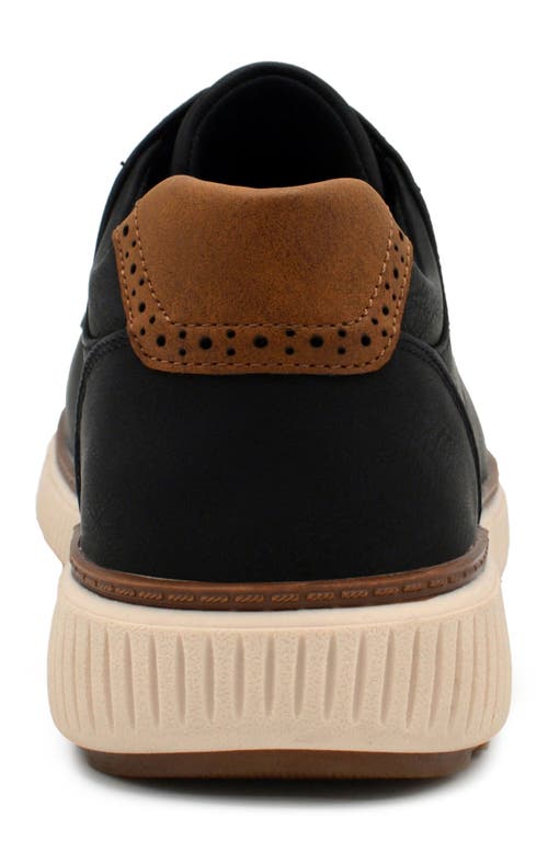 Aston Marc Anson Mens Lace-up Faux Leather Casual And Fashion Sneakers In Black