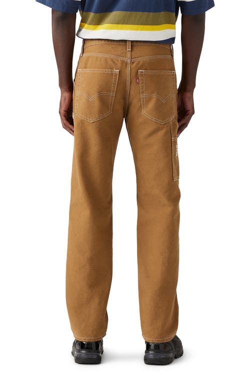 Shop Levi's 555™ Relaxed Straight Leg Utility Jeans In Dark Ginger