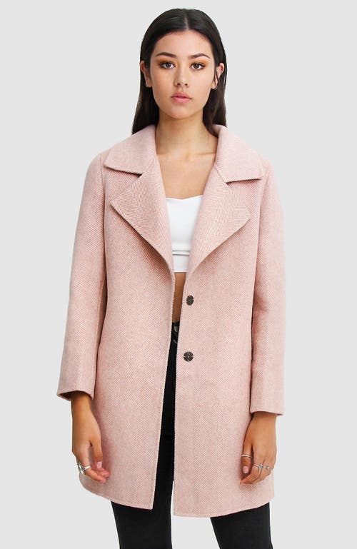 Shop Belle & Bloom Ex-boyfriend Wool Blend Oversized Jacket In Blush