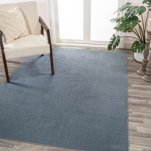 Jonathan Y Twyla Classic Solid Low-pile Machine-washable Area Rug In Blue