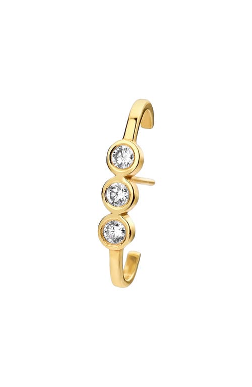 Kimai Bold Single Lab Created Diamond Earring in Yellow Gold