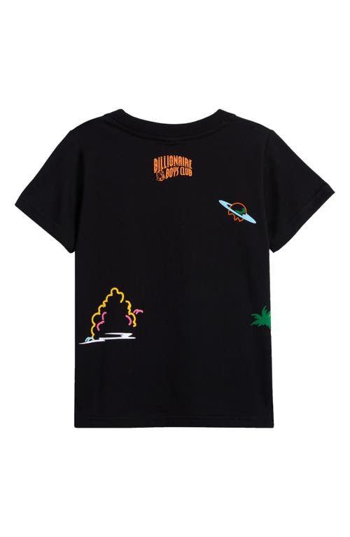 Shop Billionaire Boys Club Kids' Clouds Cotton Graphic T-shirt In Black