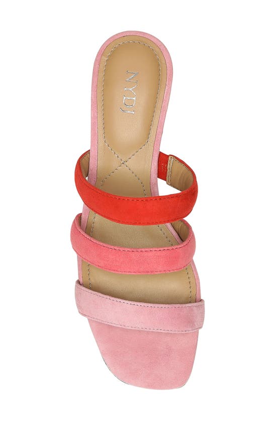 Shop Nydj Giacomo Triple Strap Slide Sandal In Blush Pink