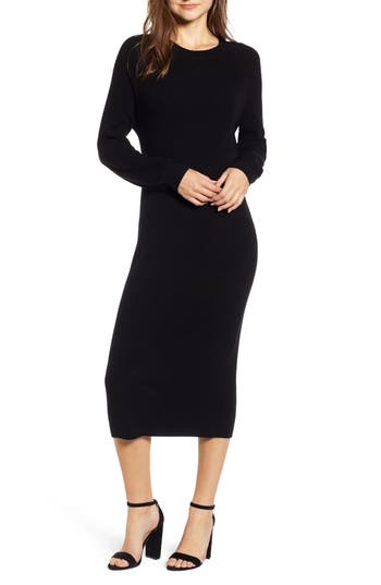 Ag Quaid Knit Sweater Dress In Black