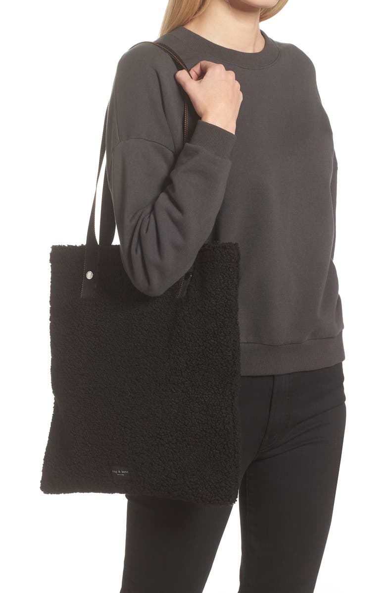 rag & bone Addison Fleece Carryall Tote Bag, Alternate, color,