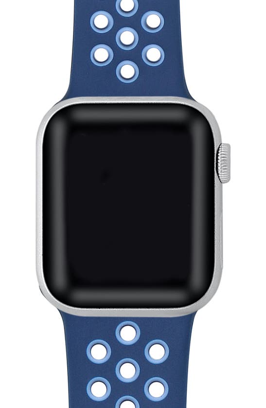 Shop The Posh Tech Skytraveller Silicone 22mm Apple Watch® Watchband In Navy Blue