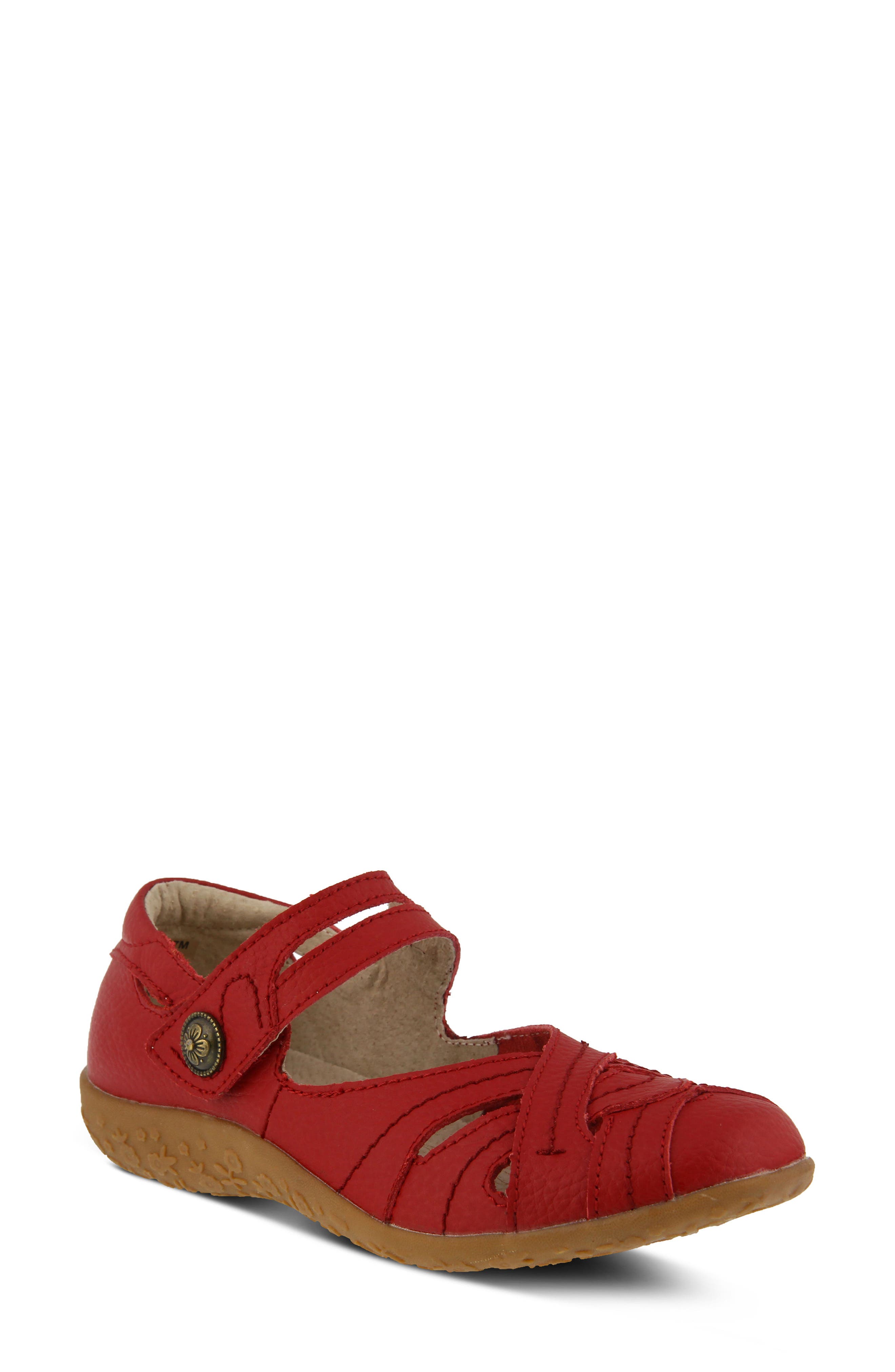 Spring Step Hearts Flat, Red