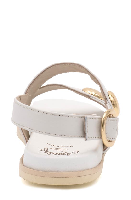 Shop Amalfi By Rangoni Bargino Slingback Sandal In Bianco Savana Gold Hardware