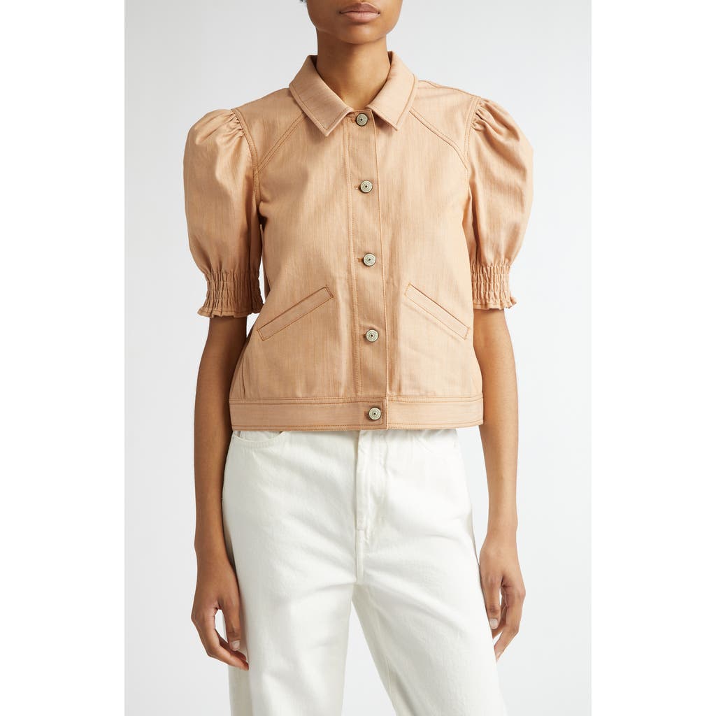 Cinq À Sept Cinq A Sept Roselyn Puffed Sleeve Jacket In Sahara