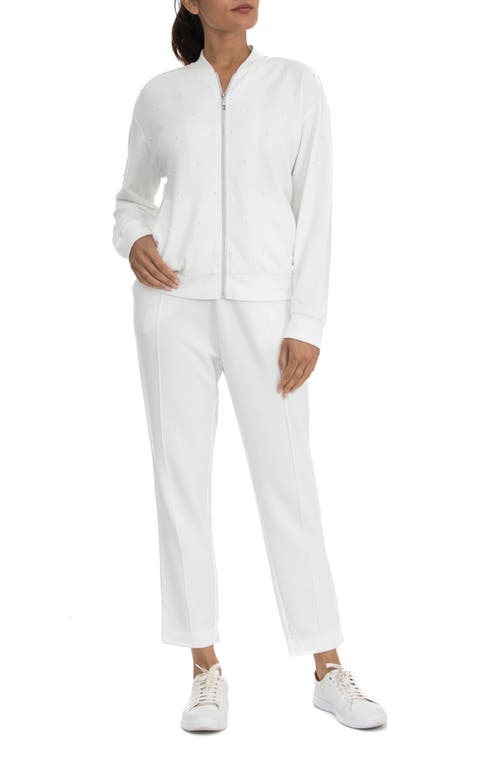 NANETTE LEPORE NANETTE LEPORE PLAY IMITATION PEARL STUDDED BOMBER JACKET