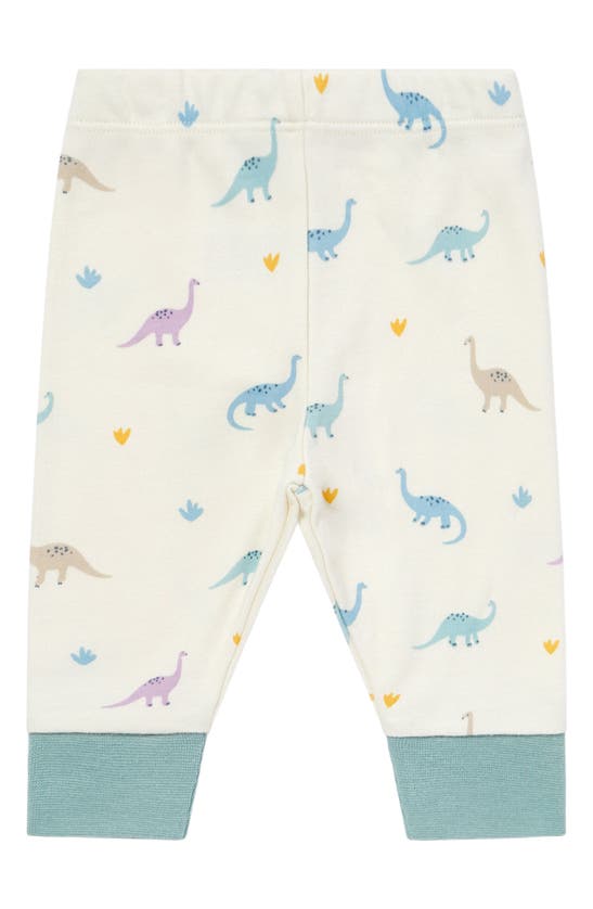 Shop Mori Dino Print Two-piece Fitted Pajamas