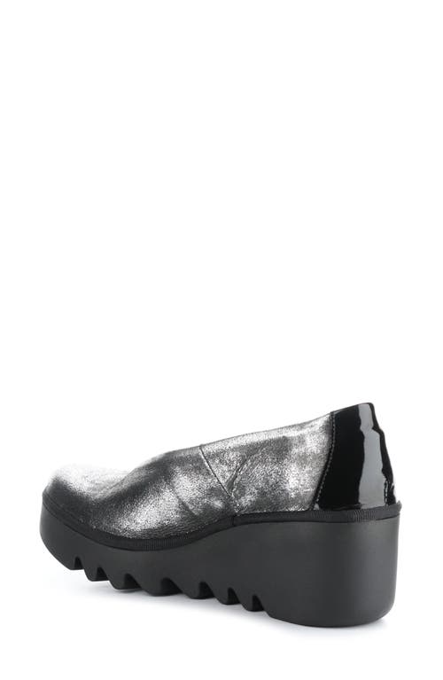 Shop Fly London Beso Wedge Pump In 019 Silver/black