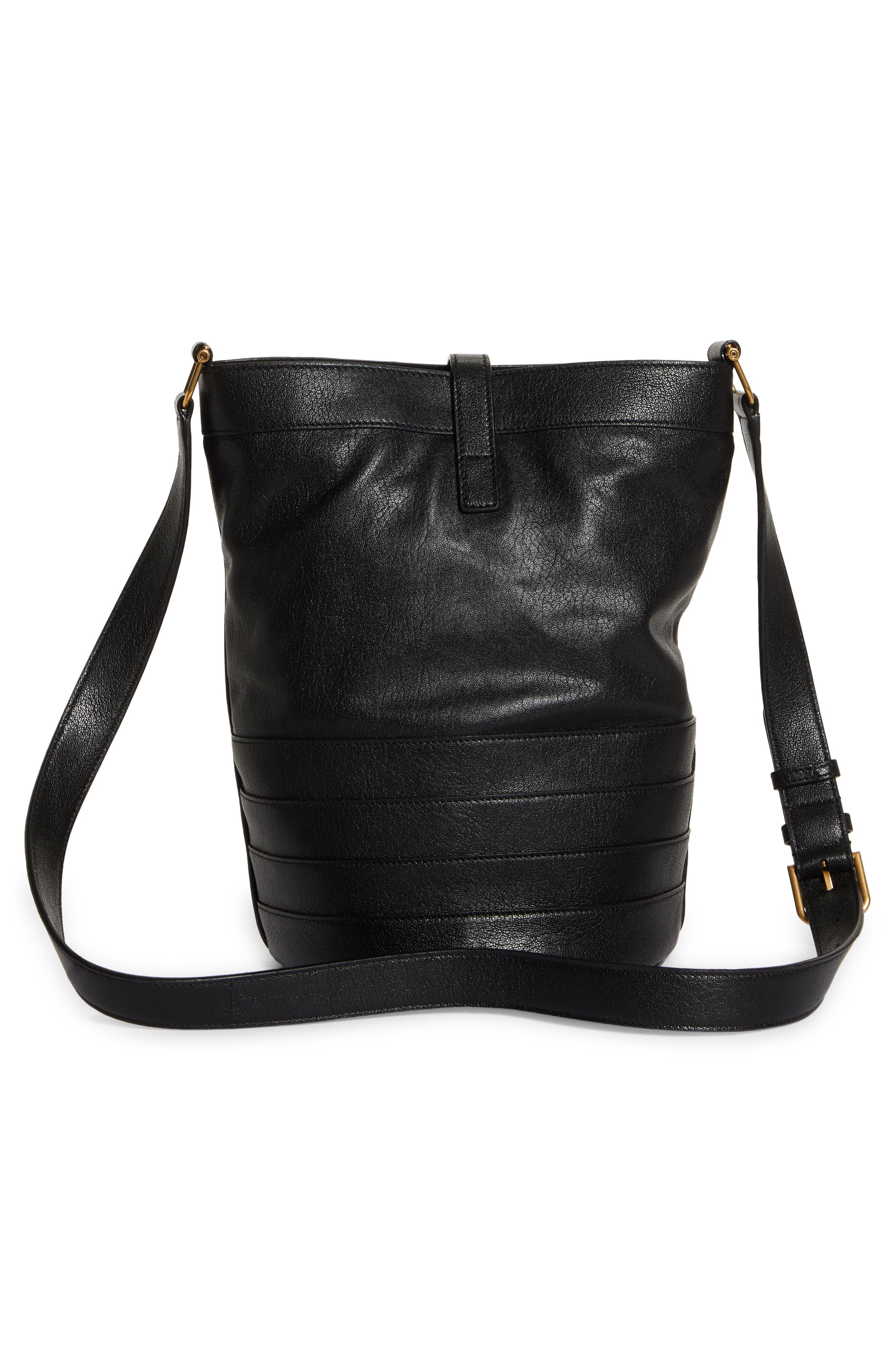 Saint Laurent Medium Fermoir Leather Shoulder Bag