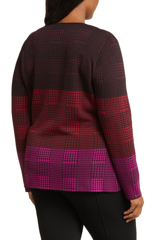 Shop Marina Rinaldi X Mary Katranzou Check Jacquard Piqué Sweater In Galles Pink