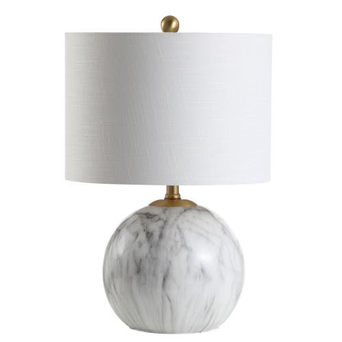Jonathan Y Designs Luna 21.5in Faux Marble Resin Led Table Lamp In Faux Marble