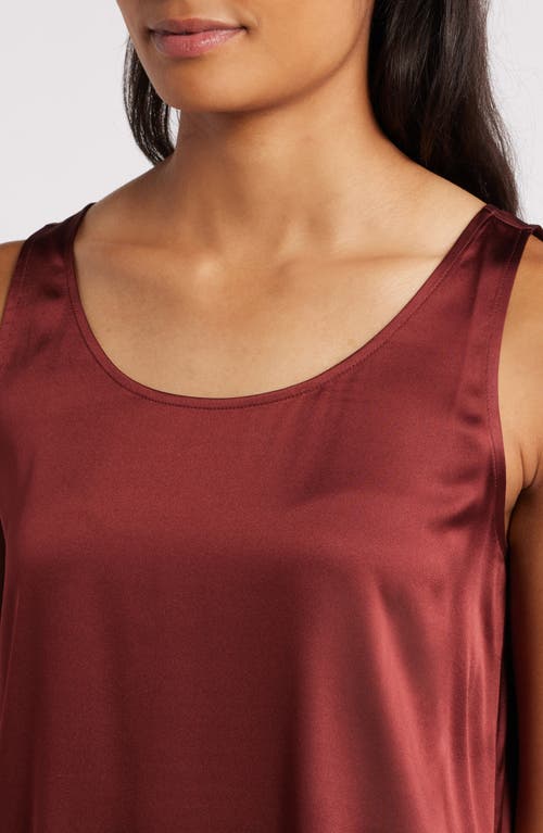 Shop Eileen Fisher Stretch Silk Tank In Redwood