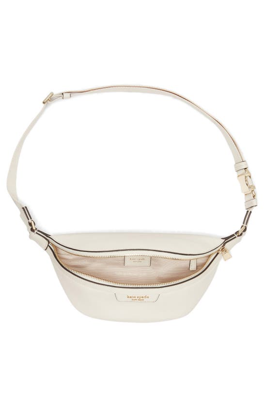 Shop Kate Spade Hudson Pebbled Leather Belt Bag In Parchment