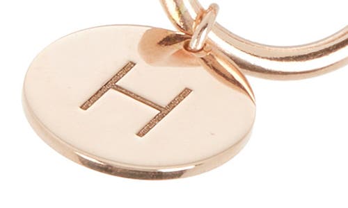 Meshmerise Love Knot Initial Bracelet In Rose-h