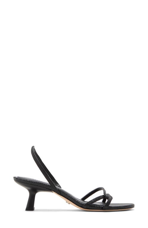 Shop Paige Fiona Slingback Kitten Heel Sandal In Black Embossed