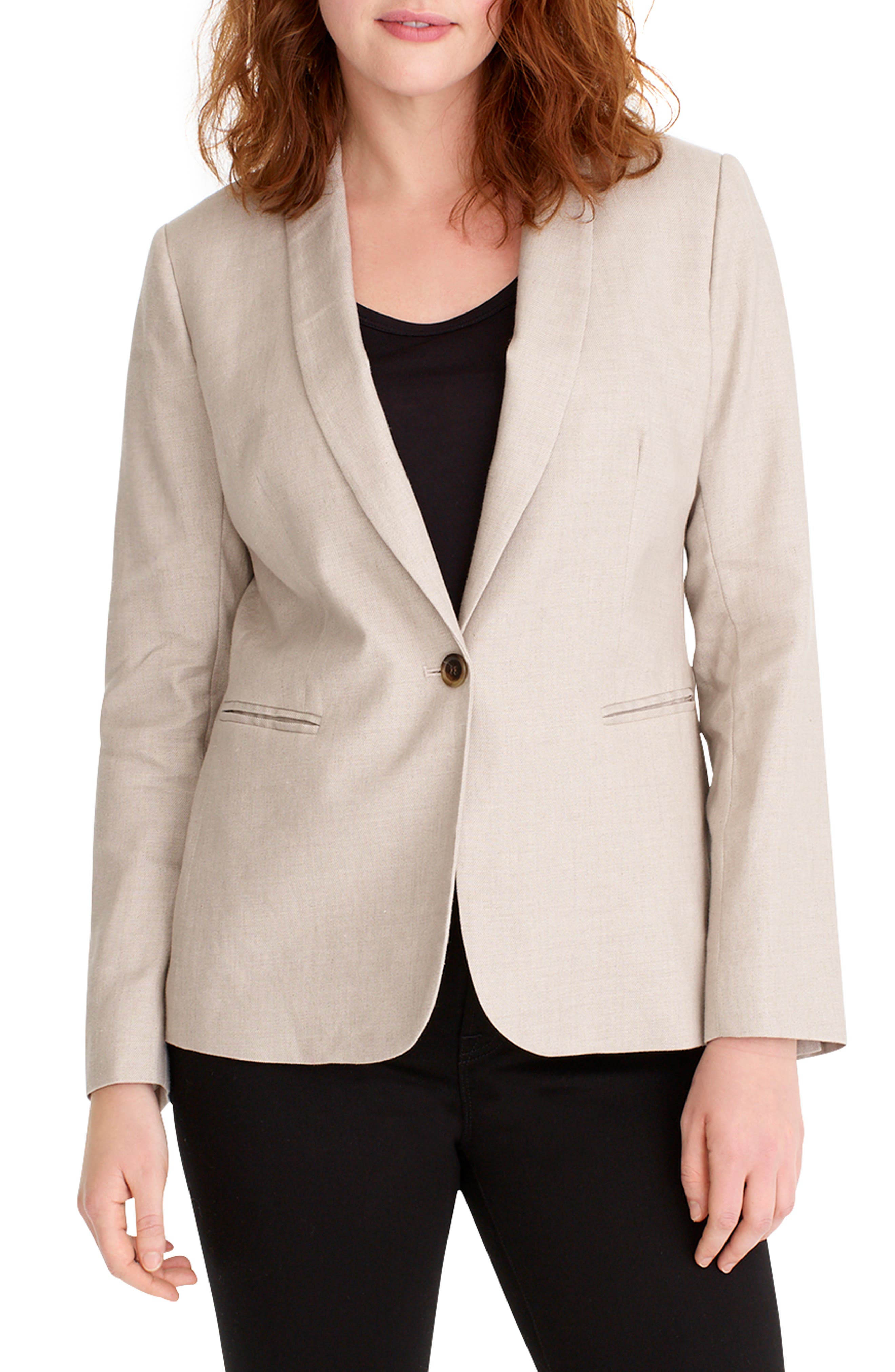parke blazer in stretch linen