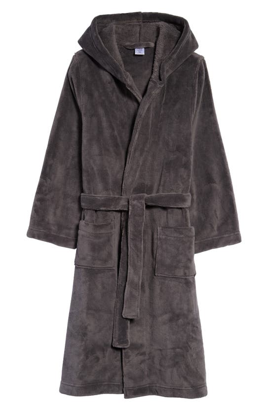 Tucker + Tate Kids' Hooded Plush Robe In Grey Castlerock