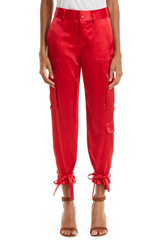 Alice + Olivia Hayes Straight Leg Pants in Perfect Ruby