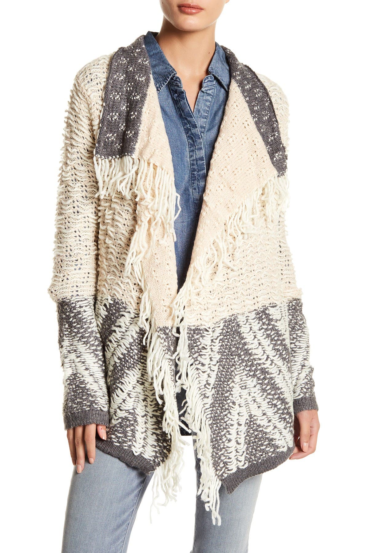 love stitch shawl fringe cardigan
