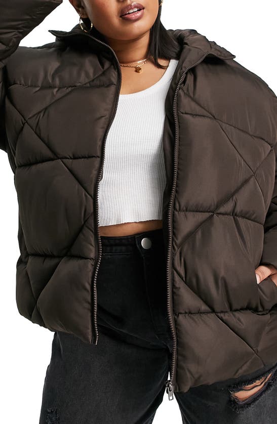 ASOS DESIGN CURVE OVERSIZE QUILTED PUFFER JACKET