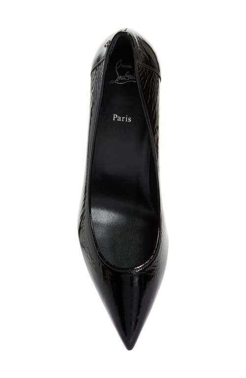 Shop Christian Louboutin Sporty Kate Patent Leather Pump In Black/lin Black