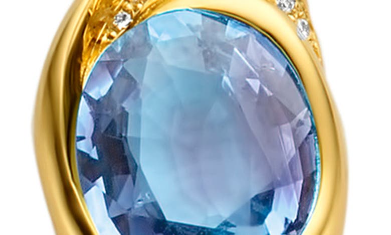 Shop Dries Criel Flux Sapphire & Diamond Pendant Necklace In Blue