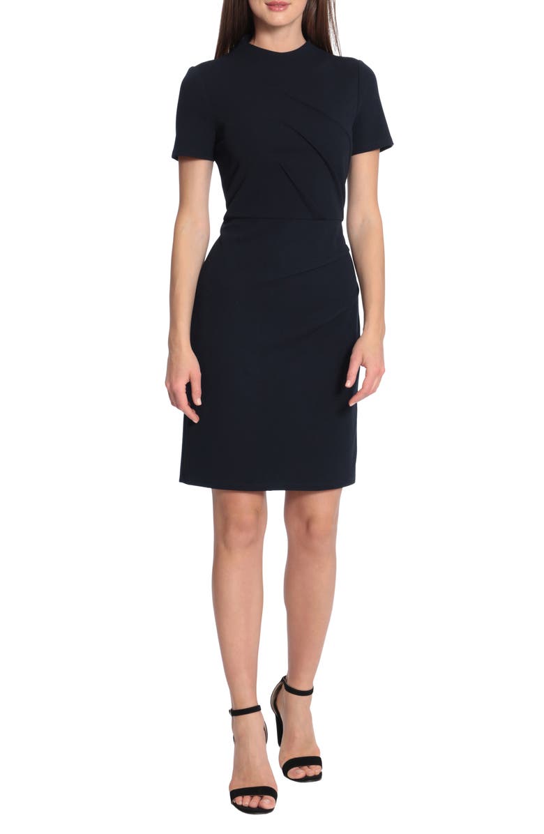 Maggy London Mock Neck Short Sleeve Sheath Dress Nordstromrack