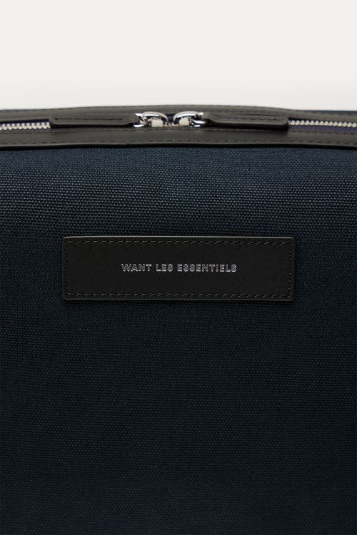 Want Les Essentiels De La Vie Want Les Essentiels Kenyatta Organic Cotton Canvas Toiletry Bag In Navy