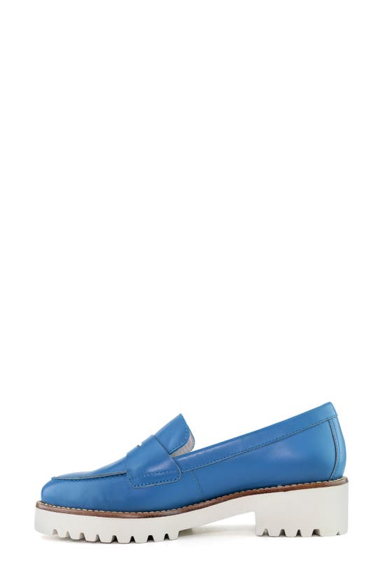 Shop Marc Joseph New York Morrison Ave Penny Loafer In Jeans Blue Napa