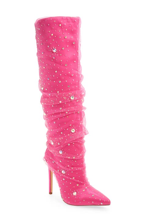 Pink Knee-High Boots for Women