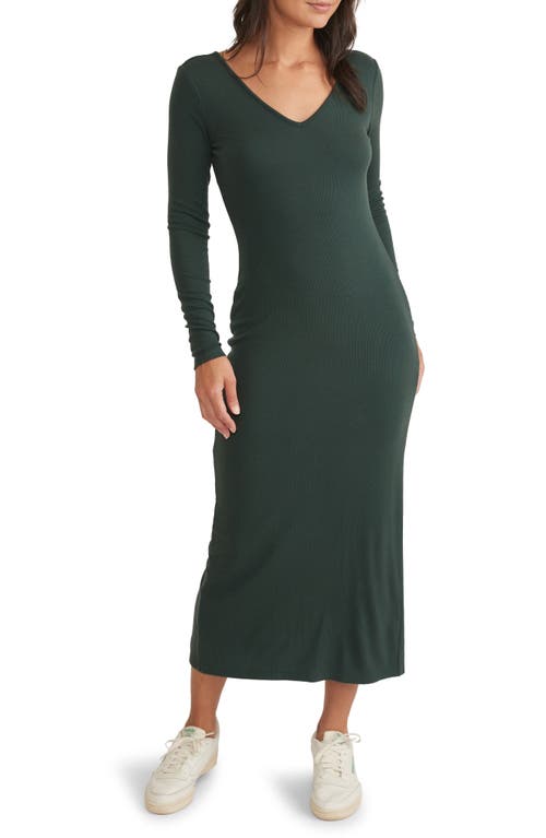 Lexi Long Sleeve V-Neck Dress in Green Gables