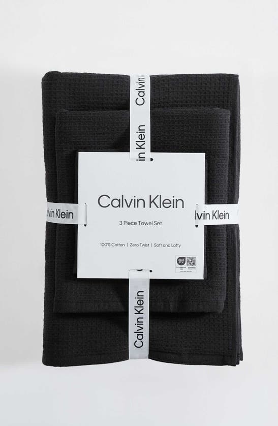 Shop Calvin Klein Eternity Cotton Bath Essentials In Black