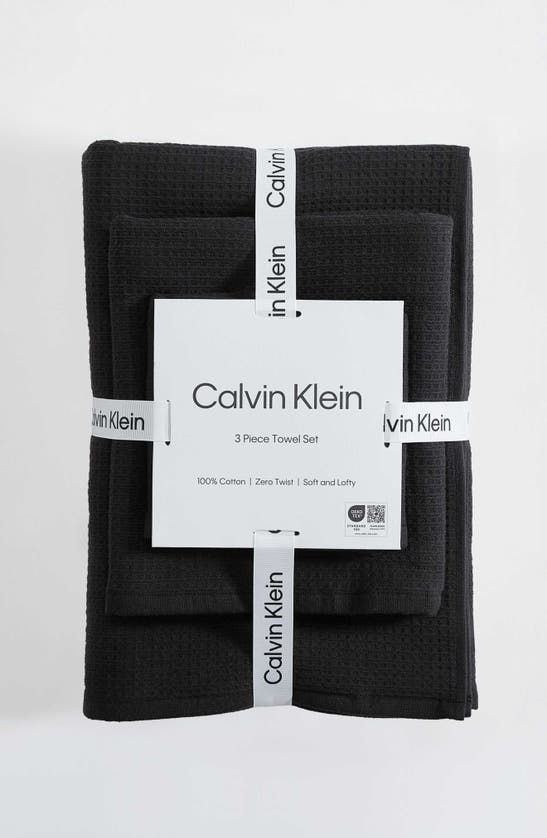 Calvin Klein Eternity Cotton Bath Essentials In Black