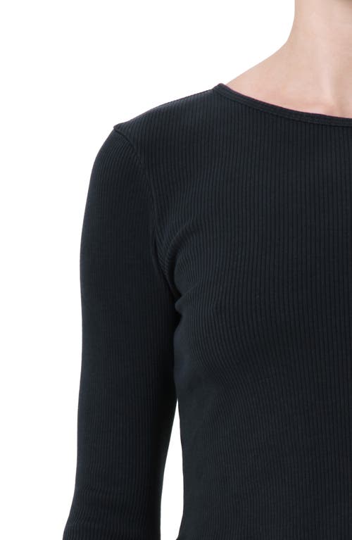 AGOLDE AGOLDE NOVA LONG SLEEVE CROP RIB T-SHIRT 