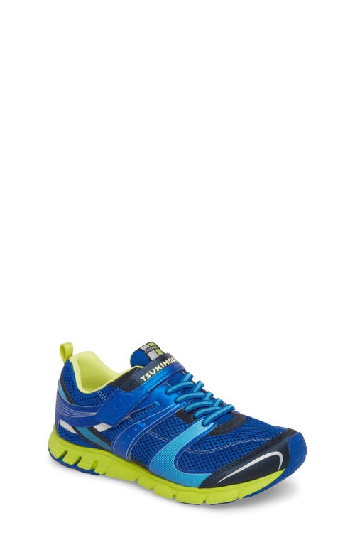 Shop Tsukihoshi Velocity Washable Sneaker In Blue/lime