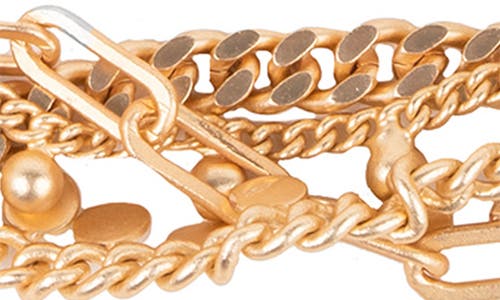 Shop Saachi Mixed Chain Bracelet In Gold