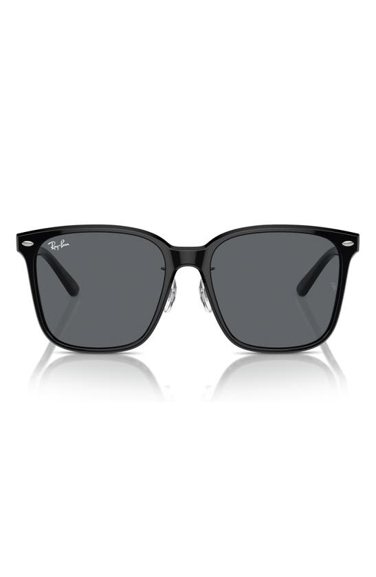 Shop Ray Ban Ray-ban Slim Square 57mm Sunglasses In Dark Grey