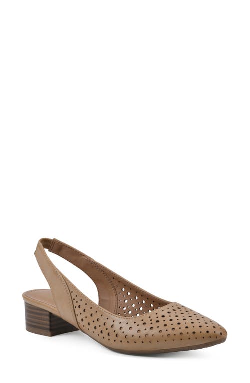 Shop White Mountain Footwear Boronic Slingback Pump In Driftwood/smooth