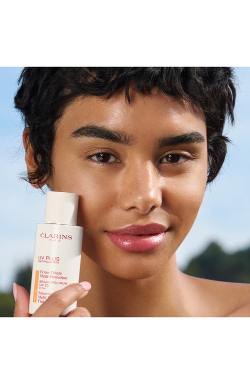 Clarins Uv Plus Anti-pollution Antioxidant Tinted Face Sunscreen Spf 50 In Medium