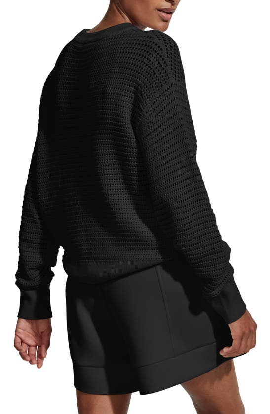 Shop Varley Kershaw Crewneck Sweater In Black