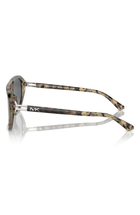 Michael Kors Zurich 57mm Aviator Sunglasses In Black Grey